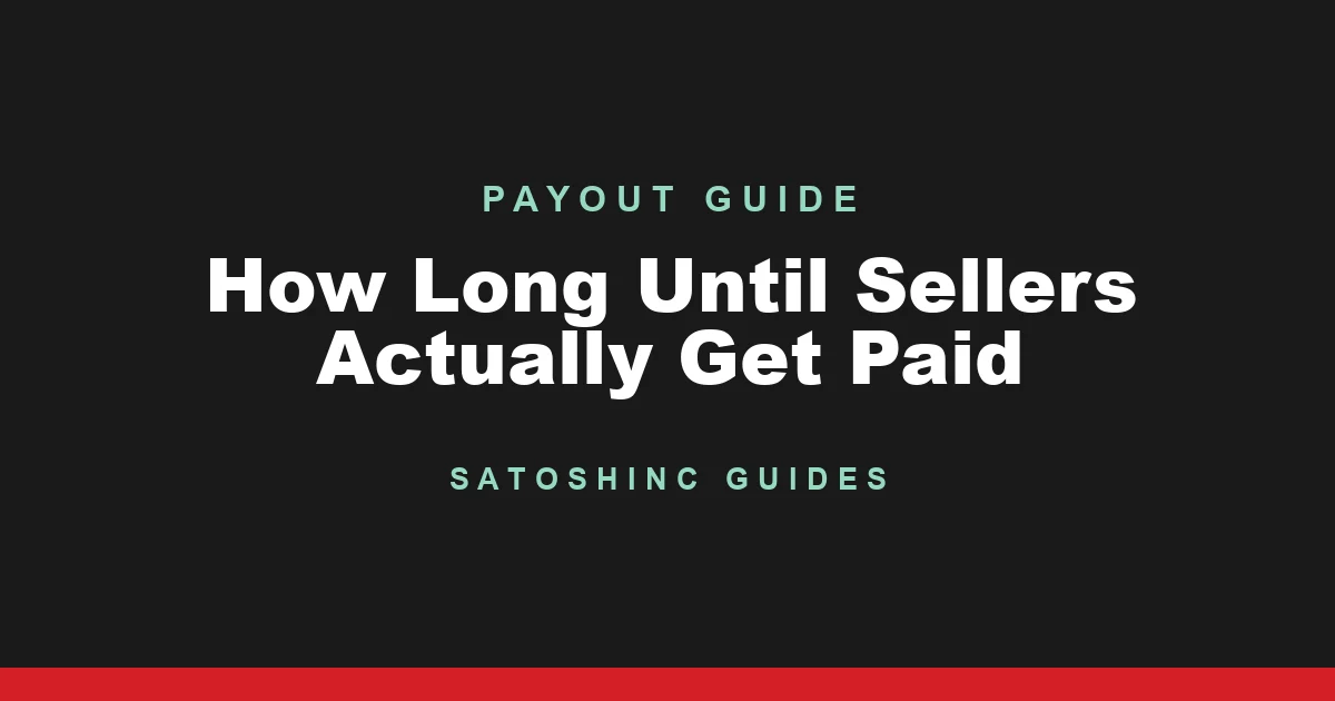 Satoshinc Guide cover card: How Long Does It Take to Get Paid After Selling Online