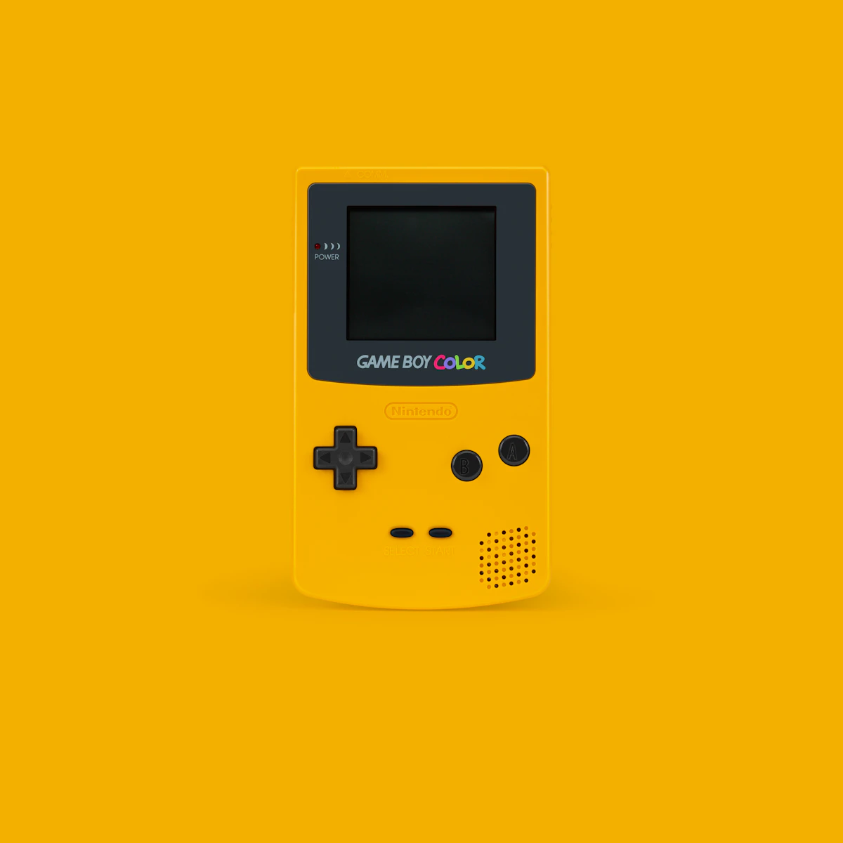 Restored Game Boy Color handheld in Dandelion yellow